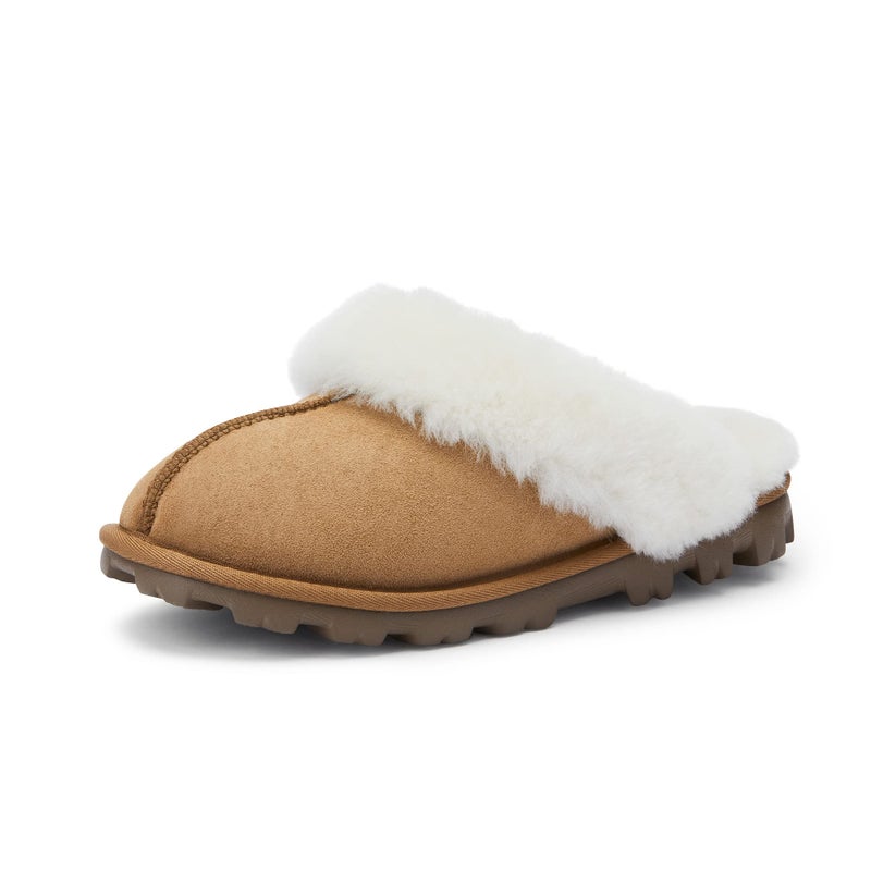 WaySoft Women's Genuine Australian Sheepskin Slippers, 18mm Wool Pile, Memory Foam, Durable Anti-Slip EVA Sole - Image 1
